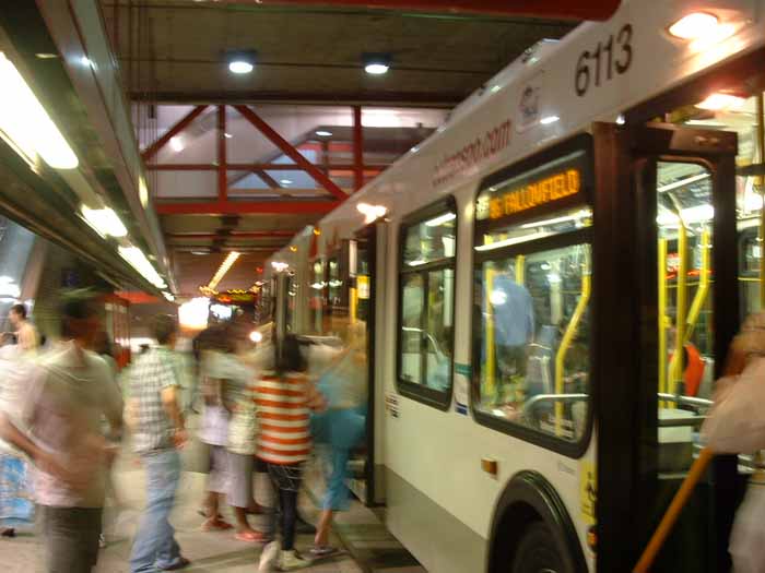 OC Transpo New Flyer D60LF articulated bus 6113 in busway tunnel